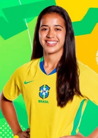 Atleta formada na Sant German com a camisa da Seleção Brasileira